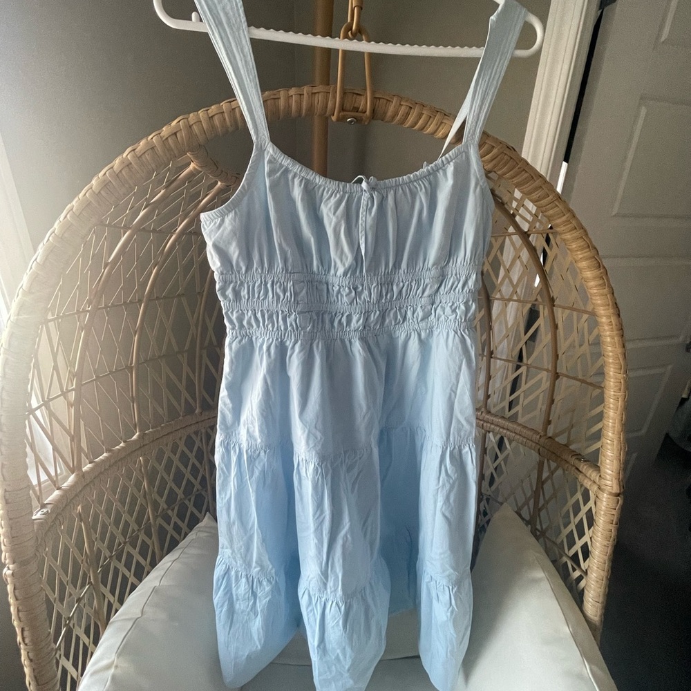 Aritzia Light Blue Midi Dress